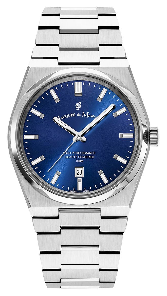 Jacques Du Manoir Horizon Ã  trois aiguilles, date, montre-image-208959