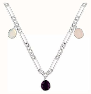Radley Jewellery Multicoloured Stone Charm Silver Necklace RYJ2423S