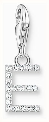 Thomas Sabo Charm Pendant Letter E With White Stones Sterling Silver 1945-051-14
