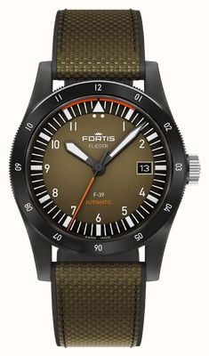 FORTIS Flieger F-39 Werk 7 Automatic Limited Edition (39mm) Tactical Green on Hybrid Strap F4220029