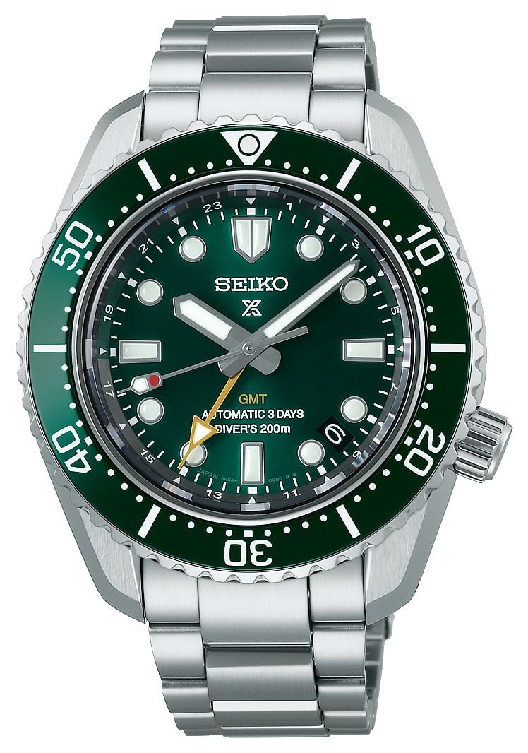 Seiko Bracelet Prospex 'vert marine' automatique traveller montre