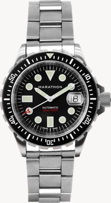 Marathon Original SAR Diver's Automatic Osar-D (41 mm) schwarzes Zifferblatt / Edelstahlarmband (Ahornblattschließe) WW194006SS-2002