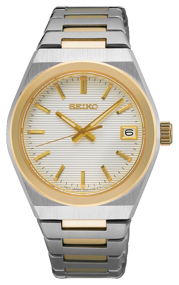Seiko classique Ã  quartz 6n42 (34 mm) cadran blanc montre
