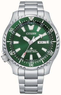 Citizen Promaster diver automatyczny męski zegarek z zieloną tarczą NY0151-59X