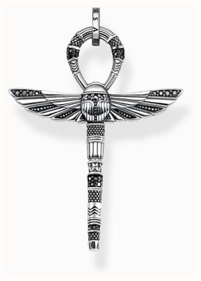 Thomas Sabo Cross of Life Ankh with Scarab Pendant Blackened Sterling Silver - Pendant Only PE778-643-11