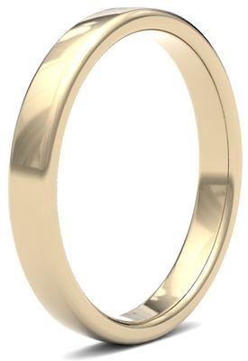 James Moore Wedding Ring  | 9ct Yellow Gold | 3mm | Medium | Size Soft Court | AG_3GMS-9Y AG_3GMS-9Y