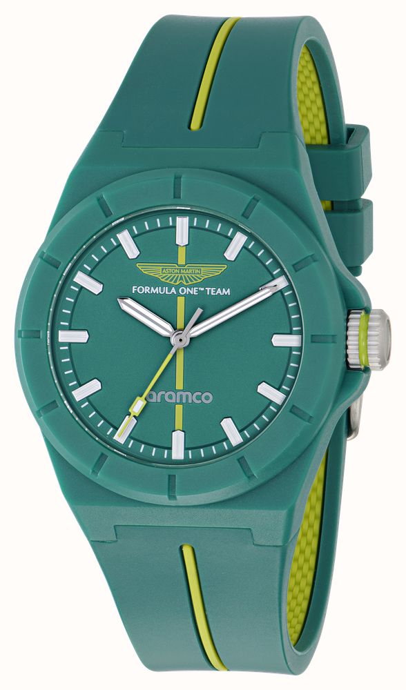 Aston Martin Aramco Formula One™ Team SHD Quartz (38mm) Podium Green Dial / Podium Green Silicone Strap MTFH1F602 - vue alternative 2