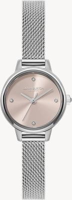 Olivia Burton Mini Classic (23 mm) rosa Zifferblatt / Edelstahl-Mesh-Armband 24000244