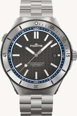 FORTIS Marinemaster M-44 Chronometer ozeanblaues (44 mm) Edelstahl-Blockarmband F8120022