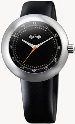 IKEPOD Megapod gae m002 (46 mm) mostrador preto / pulseira de silicone preta M002-SI-LB