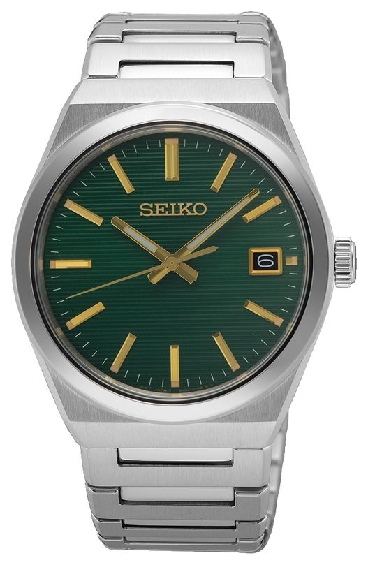 Seiko Essential time (38,9 mm) cadran vert forÃªt / bracelet montre