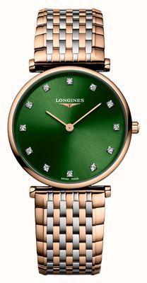 LONGINES ラ・グランド・クラシック・ドゥ・ロンジン（29mm）サンレイグリーン文字盤／ツートンステンレススチールブレスレット L45121087