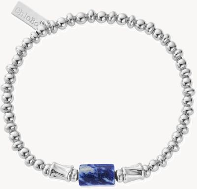 ChloBo Guidance Spirit Stone Bracelet - Sodalite - 925 Sterling Silver (18cm) SBSSS