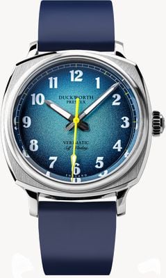 Duckworth Prestex Verimatic (39 mm) blaues Fumé-Zifferblatt / blaues Kautschuk D891-03-DR