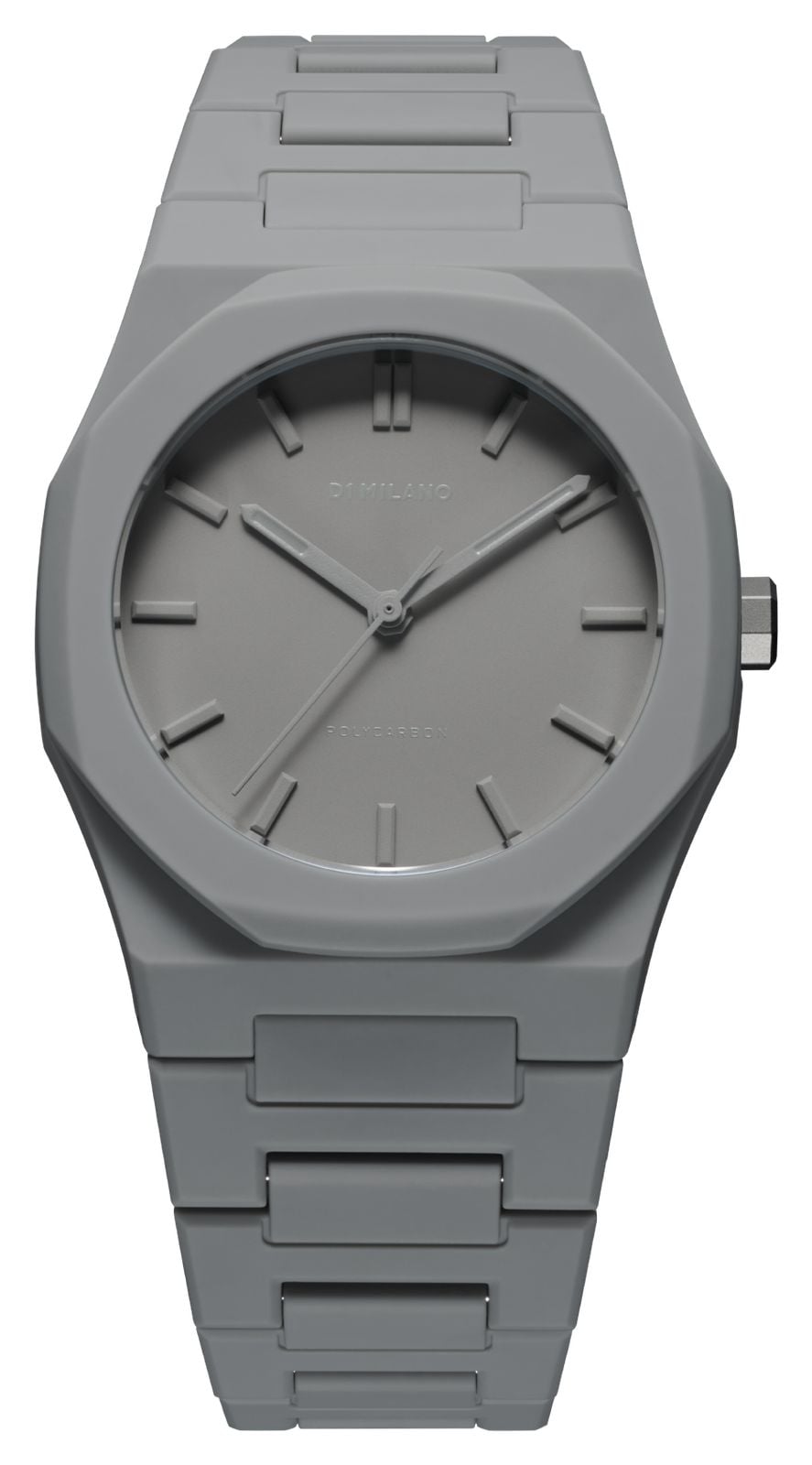 D1 Milano cadran gris mat et bracelet en polycarbonate gris montre
