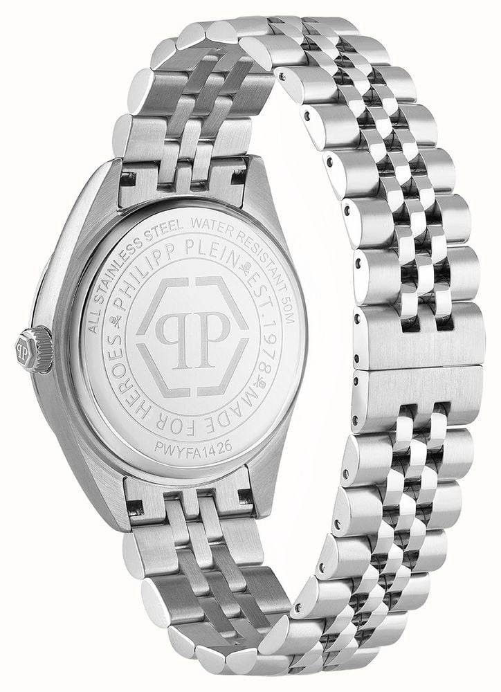 Philipp Plein DATE SUPERLATIVE Quartz (34mm) Blue Sandstone Dial / Stainless Steel Bracelet PWYFA1426 - alternate view 2