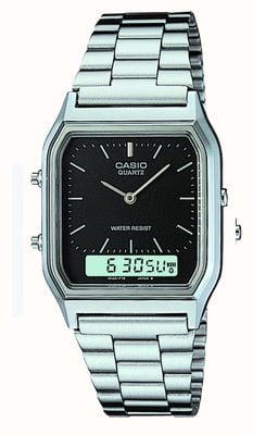 Casio Vintage Dual-Display (29.8mm) Black Dial / Stainless Steel AQ-230A-1DMQYES