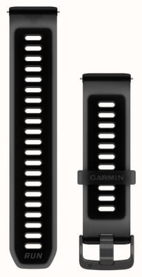 Garmin Pulseira de liberação rápida (22 mm) em silicone preto translúcido/preto com ferragens em tom de ardósia - somente a pulseira 010-11251-AT