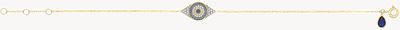 Ladies 9ct Yellow Gold Evil Eye Bracelet BR670