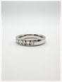 1ct Baguette & Round Brilliant Natural Diamond 18ct White Gold Half Eternity Ring RBR-390-050-100-18W-N - alternative Ansicht 2