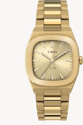 Timex Times Quartz E Line 30mm Gold Stainless Steel Bracelet TW6A00900