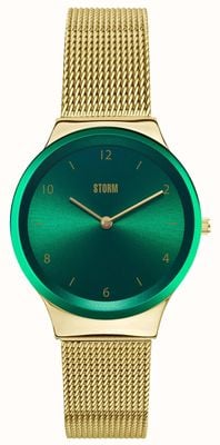 STORM Zadie Gold Green (33mm) Green Dial / Gold PVD Stainless Steel Mesh 47528/GD/GN
