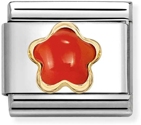 Nomination Classic Red Coral Flower Charm 030522/11