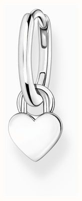 Thomas Sabo Single Hoop Earring With Heart Pendant Sterling Silver CR717-001-21