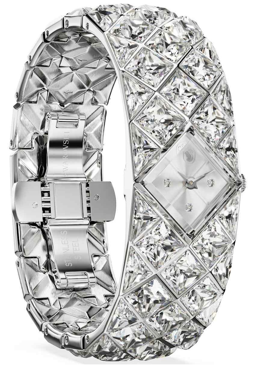 Swarovski Curiosa Armreifuhr, Kristallarmband, silberfarben uhr-image-172962