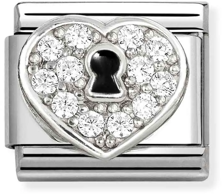 Nomination Classic Heart with Keyhole Cubic Zirconia Charm 330328/09