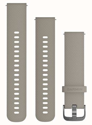 Garmin Cinturino a sgancio rapido (20 mm) hardware in silicone arenaria / ardesia - solo cinturino 010-12691-09