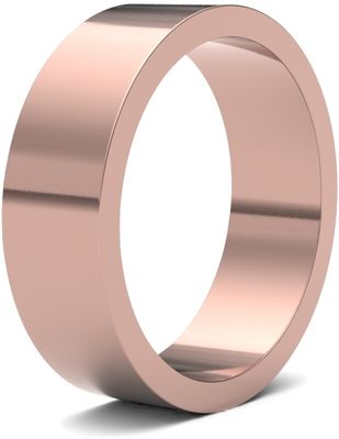 James Moore Wedding Rings | 9ct Rose Gold | 6mm | Light | Flat | AG_6LLF-9R