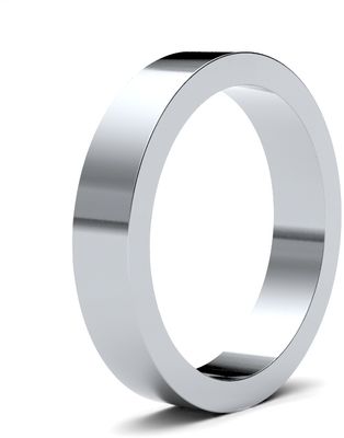 James Moore & Co | Or blanc 9 carats | 4 mm | lourd | taille plate | ag_4ghf-9w AG_4GHF-9W
