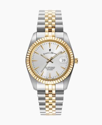 Jacques Du Manoir Inspiration Classic | Women's Two Tone Stainless Steel Bracelet | Silver Dial JWG02201