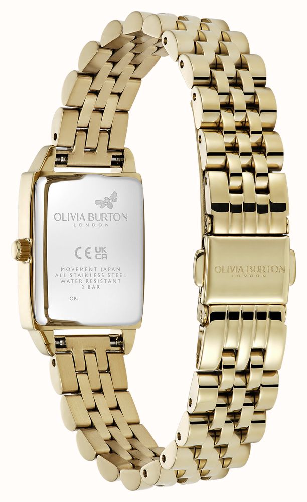 Olivia Burton Townhouse 21mm Rectangle White & Gold Bracelet 24000013 - 备用视图 4