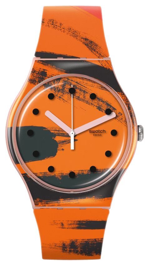 Swatch X Tate - Orange et rouge de Barns-Graham sur rose - montre