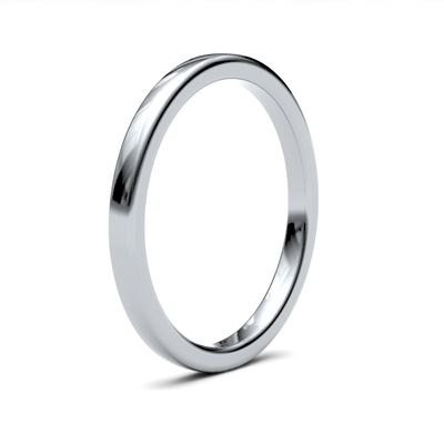 James Moore Wedding Rings | Palladium 500 | 2mm | Heavy | Soft Court | AG_2GHS-PD5