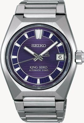 King Seiko Vanac 'Tokyo Highway' Automatik (41 mm) Twilight Violet Zifferblatt / Titanium-Armband HKF001J1