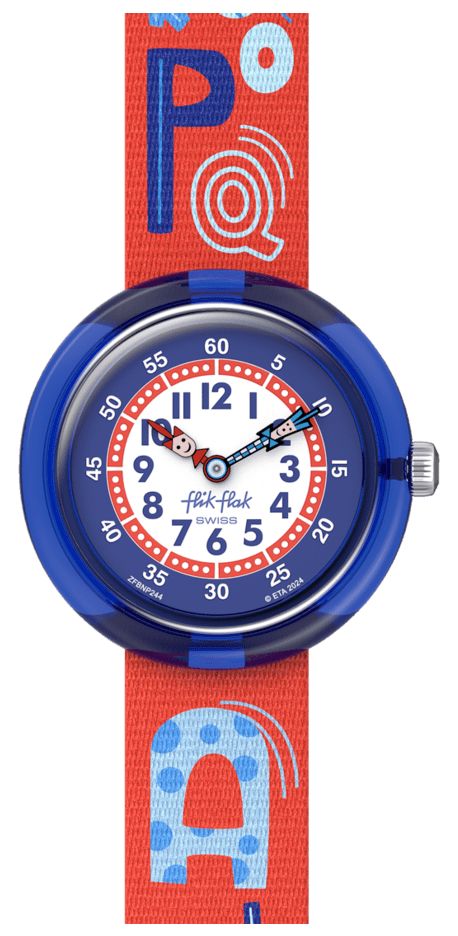 Flik Flak Connaissez votre abc (31,85 mm) cadran blanc et montre