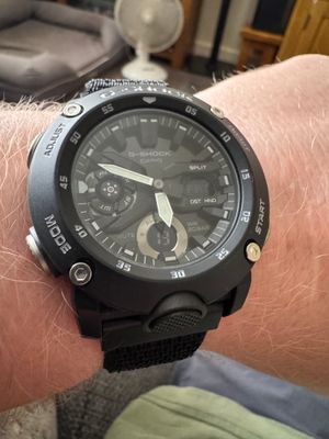 Casio | G-Shock Carbon Core Guard | Black Rubber Strap | GA