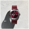 Bremont Terra Nova Jumping Hour Automatic (40.5mm) Burgundy Sunray Lacquered Dial / Burgundy Leather Strap TN40-JH-SS-BG-L-S - vista alternativa 7