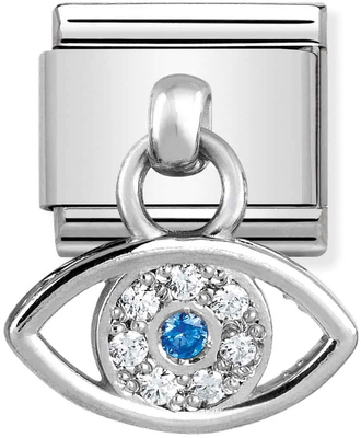 Nomination Classic Greek Eye Sterling Silver & Steel Charm 331800/22