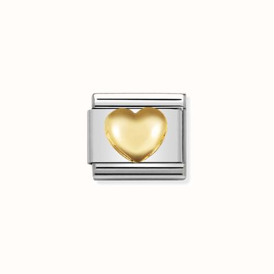 Nomination COMPOSABLE Classic LOVE In Stainless Steel With 18k Gold Raised Heart 030116/01