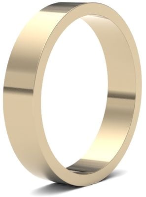 James Moore Wedding Ring  | 9ct Yellow Gold | 4mm | Light | Size Flat | AG_4GLF-9Y AG_4GLF-9Y