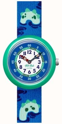 Flik Flak ネッシーのような青と緑の時計 FBNP199