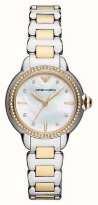 Emporio Armani Women's | Mother-of-Pearl Dial | Two-Tone Stainless Steel Bracelet AR11524