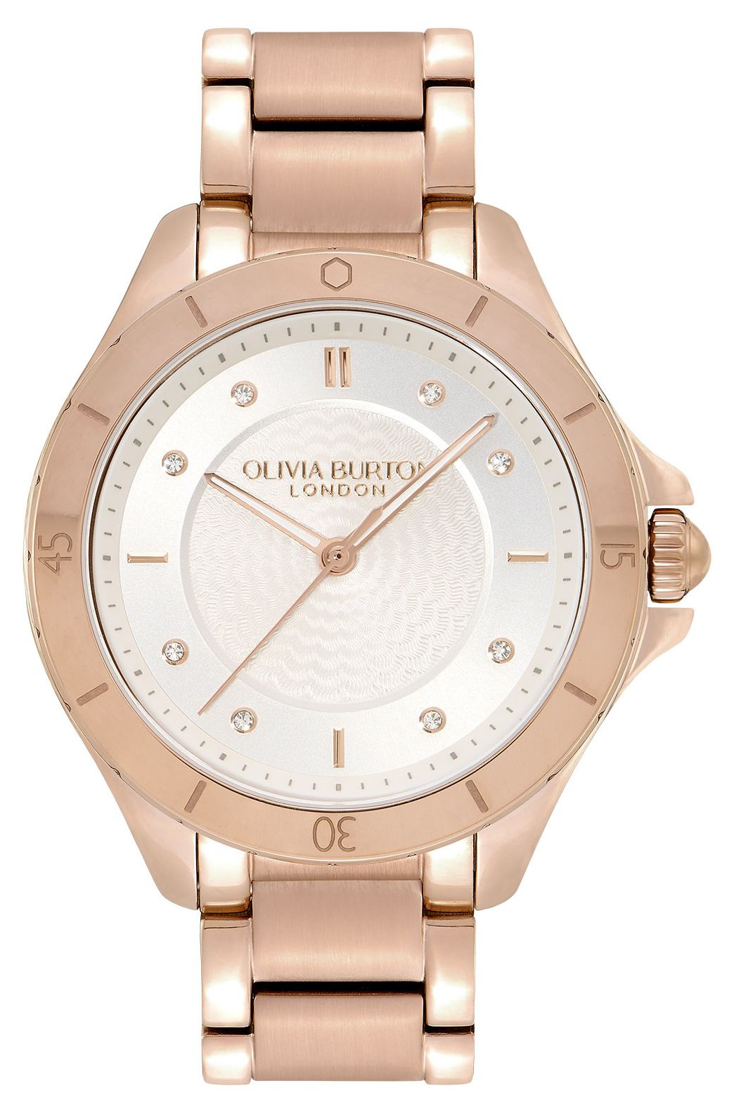 Olivia Burton Sportieve luxe | zilveren guillochÃ© horloge-image-113565