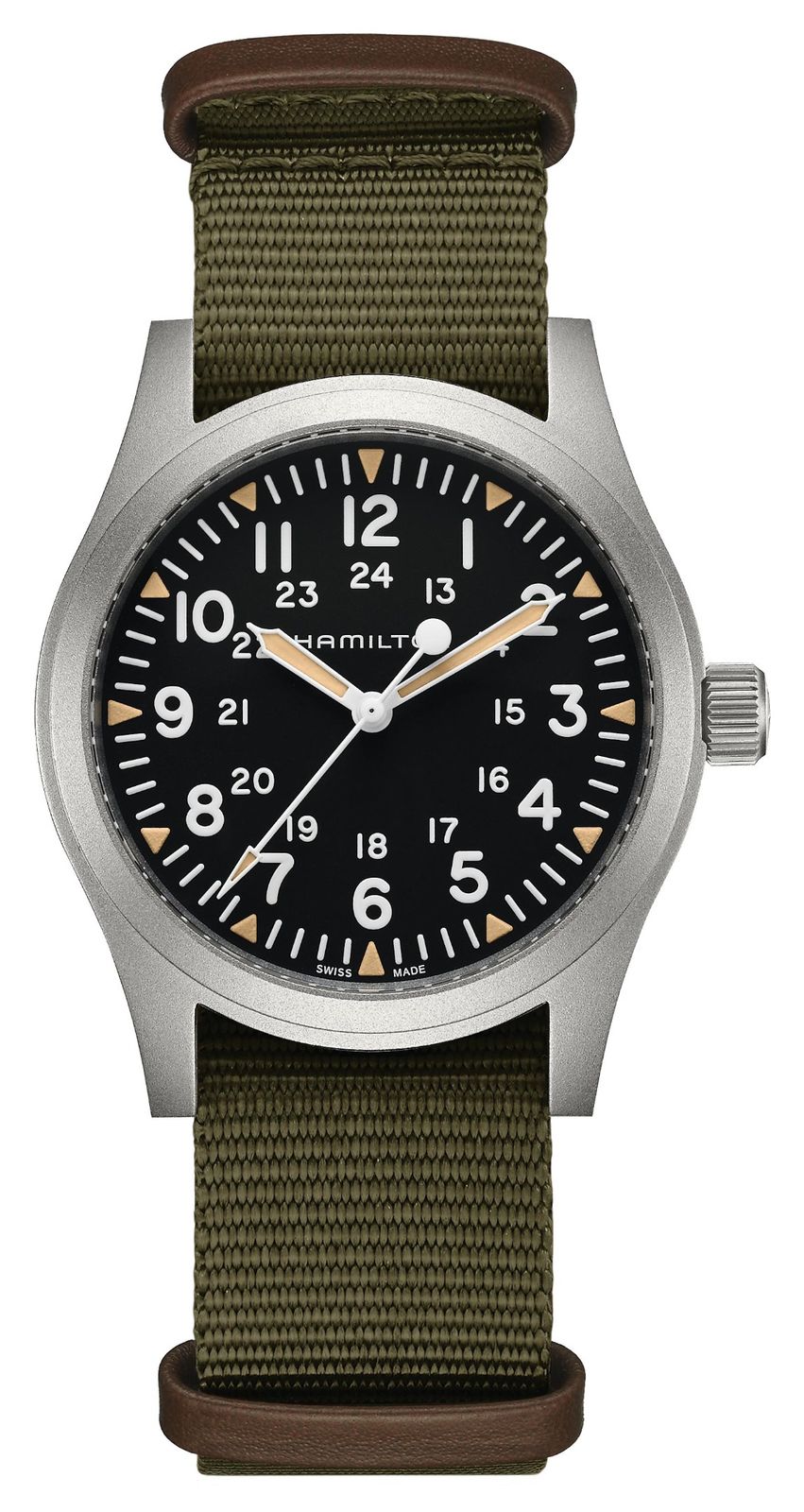 Hamilton mÃ©canique Khaki Field (42mm) cadran noir / montre