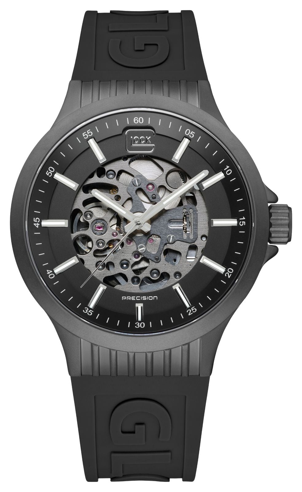 GLOCK Precision squelette automatique (44 mm) cadran montre