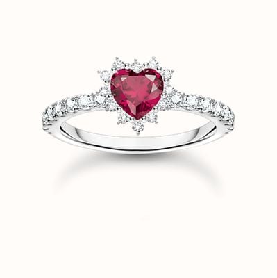 Thomas Sabo Silver heart ring Romance size 56 TR2484-013-10-56
